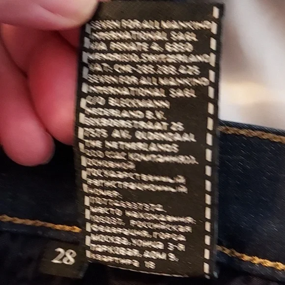 7 For All Mankind Women's Jeans Dojo Low Rise Dark Wash Flare Leg Size 28 - Picture 14 of 16